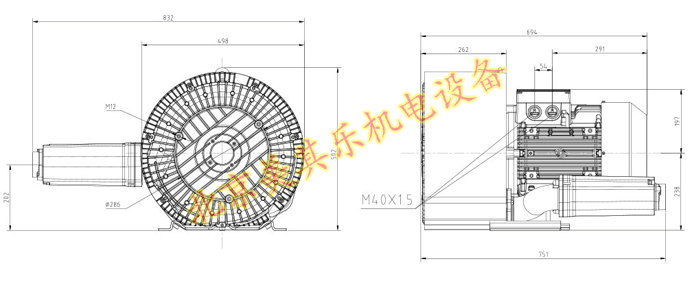 2GH820風(fēng)機（5.5kw、7.5kw、11kw、15kw）